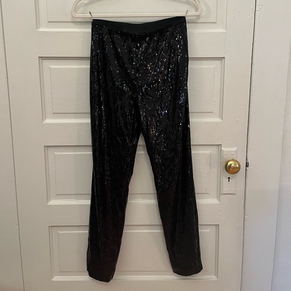 White House Black Market The Skinny black sequin pants - Picture 2 of 4